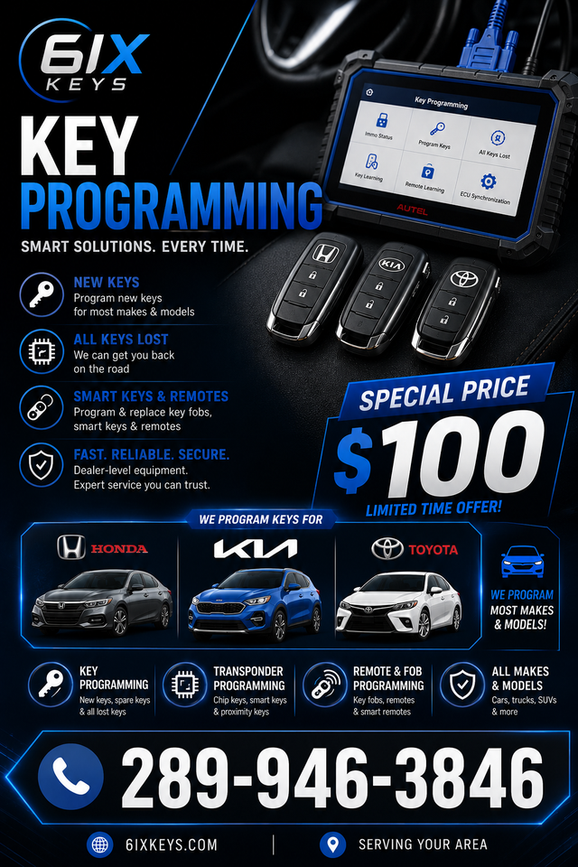 Smart Key & Remote Programming - Kobe Keys $120