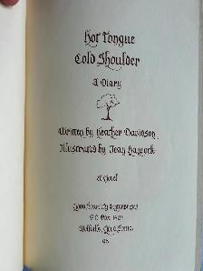 HOT TONGUE - COLD SHOULDER by Heather Davidson - 1981 SC - Photo 2