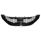 Honda Civic Sedan 2013-2015 Grille Black Fits Ex/Ex L/Si And
