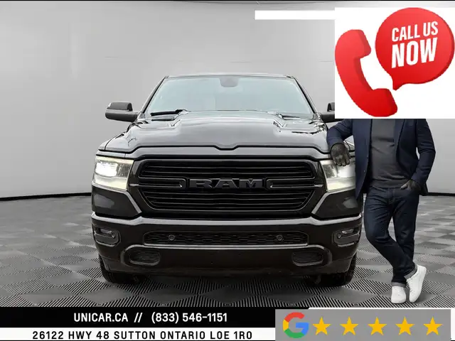 2019 Ram 1500 Sport / 5.7L V8 / 4WD / Crew Cab / 6.4’ Box Pano S