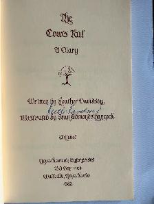 THE COW'S TAIL - A Diary by Heather Davidson - 1982 SC Signed - Photo 2