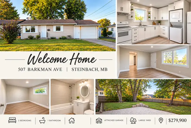 Newly renovated home for sale in Steinbach, MB