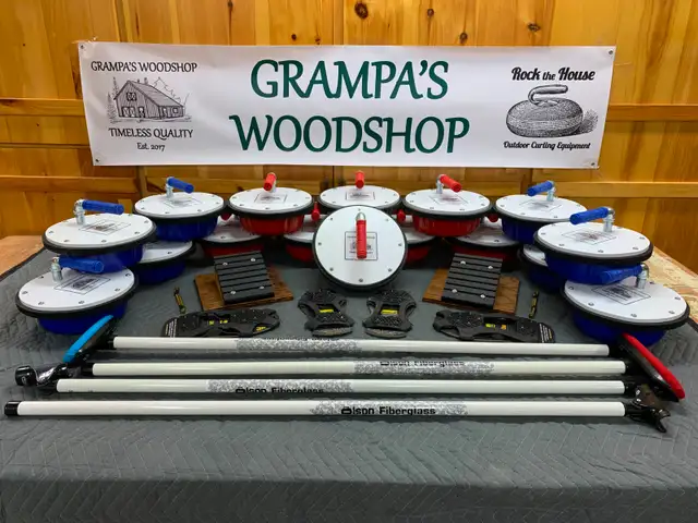 Outdoor Winter Curling Stones/Accessories - A Great Xmas Gift