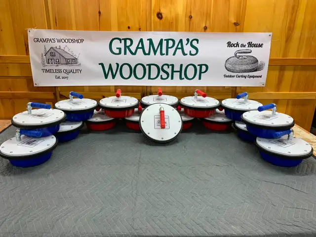 Outdoor Winter Curling Stones/Accessories - A Great Xmas Gift