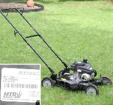 Tondeuse à gazon 20' MTD 140cc OHV gas lawn mower