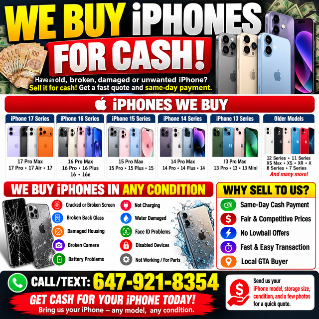 We buy cracked screen/back icloud free iphone