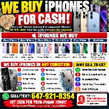 We buy cracked screen/back icloud free iphone