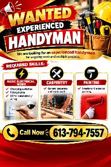 EARN IN CASH- WANTED HANDYMAN