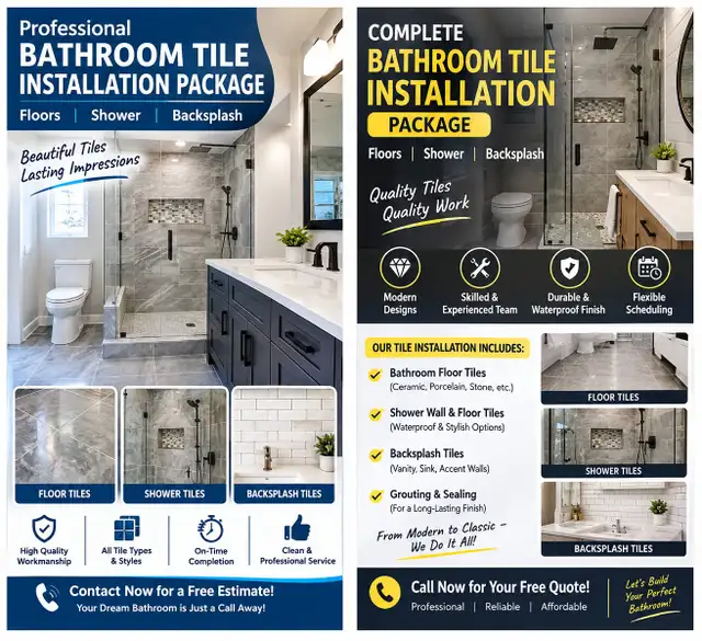 Bathroom & Shower Tile Installation – Quality Work, Clean Finish