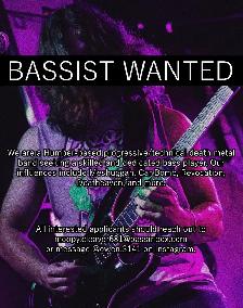 Bassist Wanted — Progressive/Technical Death Metal Band (Toronto