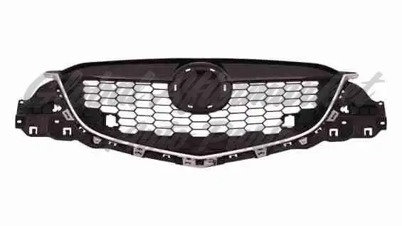 Mazda Cx5 2013-2015 Grille Partial Painted Bk W/Chrome Molding