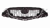 Mazda Cx5 2013-2015 Grille Partial Painted Bk W/Chrome Molding