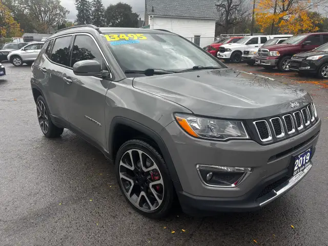 2019 Jeep Compass LIMITED, 4WD, Leather, Panoramic Sunroof, Allo
