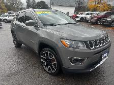 2019 Jeep Compass LIMITED, 4WD, Leather, Panoramic Sunroof, Allo