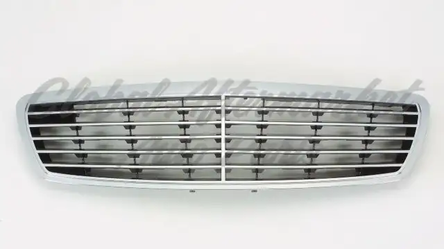 Mercedes E55 Amg 2003-2006 Grille Black W/Chrome Frame