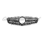 Mercedes C63 Amg 2008-2011 Grille Painted Silver Gray W/Chrome