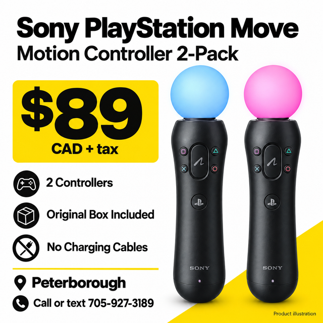 Sony PlayStation Move 2-Pack with Original Box - $89   tax