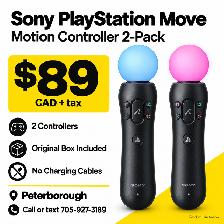 Sony PlayStation Move 2-Pack with Original Box - $89   tax