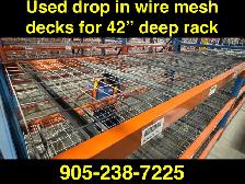 Used wire mesh deck for 42" deep pallet racking