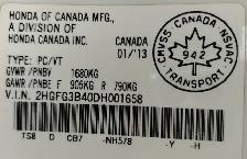 2013 Honda Civic LX 172KM CERTIFIED-WARRANTY - Photo 17