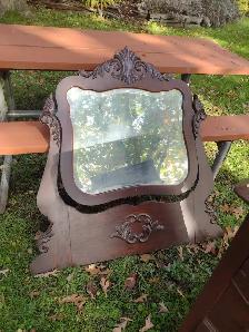 Antique 4 drawer dresser with beveled mirror - Photo 7