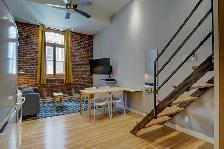 Loft studio entièrement meublé à louer Vieux-Québec janvier 2027