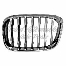 Bmw X4 2019-2021 Grille Left Chrome Frame W/Black Slats/Silver