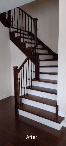 Interior Stairs work .treads , Risers,Iron Spindles, Railing - Photo 6