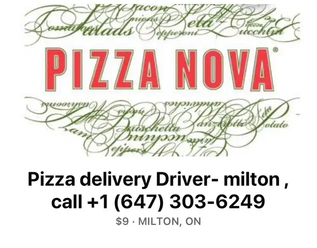 Pizza delivery - milton , call  1 (647) 303-6249