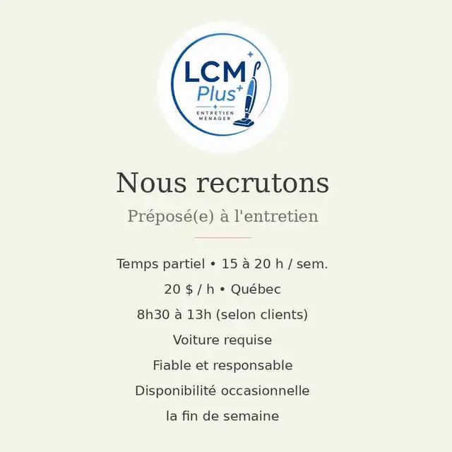 entretien ménager résidentiel