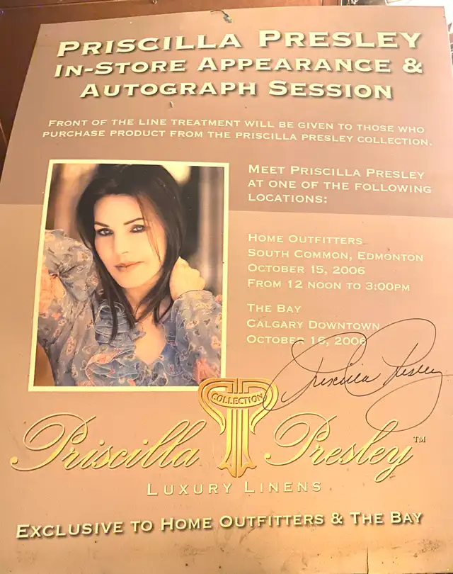 signed Priscilla Presley in-store  Autograph sessio