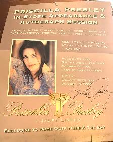 signed Priscilla Presley in-store  Autograph sessio