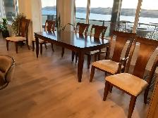 Dining table with 6 chairs .  Dining table is 96" x 44"