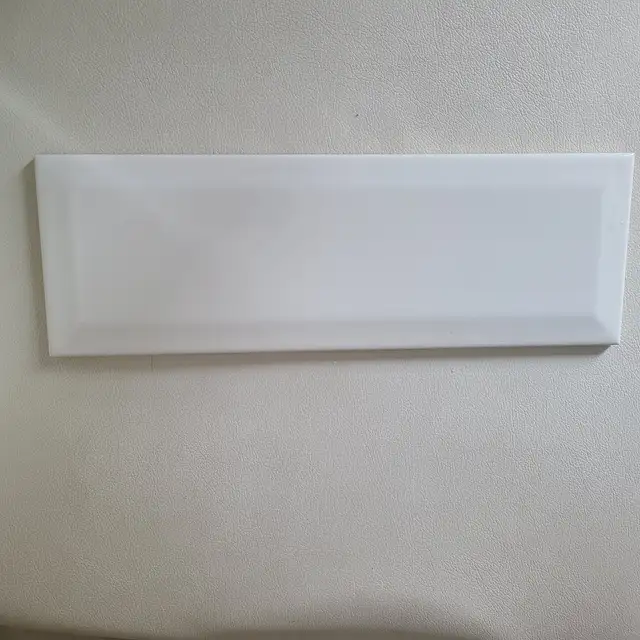4' × 12' Porcelain Subway Tile, White