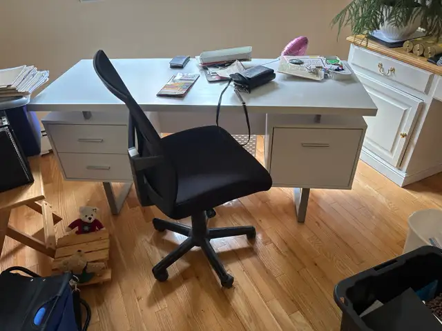 desk and chair