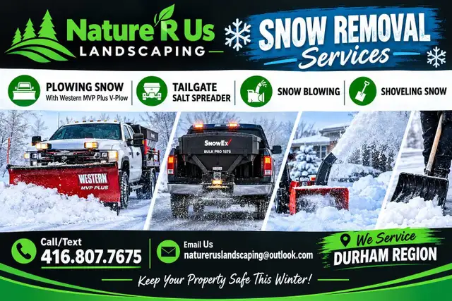 Snow removal services,  plowing