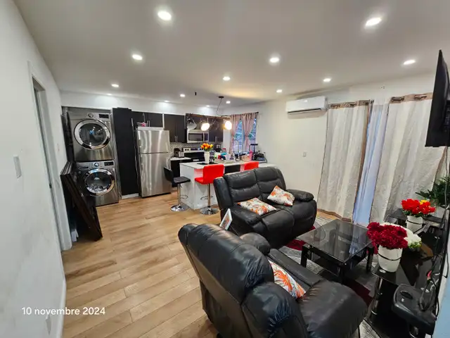 MAGNIFIQUE 4 ½ RÉNOVÉ – LUMINEUX, MODERNE ET MEUBLÉ !
