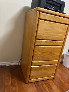 oak 3 drawer file cabinet - Photo 2