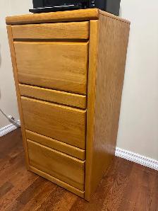 oak 3 drawer file cabinet - Photo 3