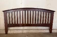 Queen size wooden footboard and steel bed frame - Photo 2