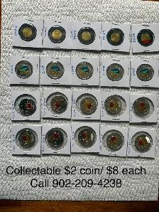 Various collectable coins. Please call 902-209-4238 for info.