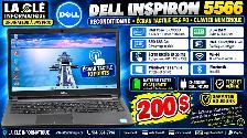 Dell Inspiron 5566 • Core i3-7100U • 8 Go DDR4 • SSD 128 Go