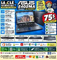 ASUS E402MA• Pentium N3540 Quad-Core • 8 Go DDR3L • SSD 128 Go