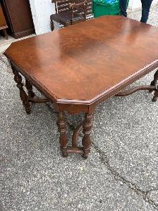 Free delivery used Vintage Walnut Dining Table - Photo 3