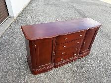 Free delivery used Traditional Wood Buffet Sideboard or dresser - Photo 4