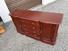 Free delivery used Traditional Wood Buffet Sideboard or dresser - Photo 6