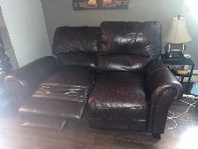 leather reclining love seat - Photo 3