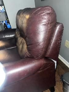 leather reclining love seat - Photo 4