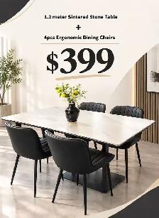 Brand New 5pcs Dining Table with 4 Chairs Set Special $399