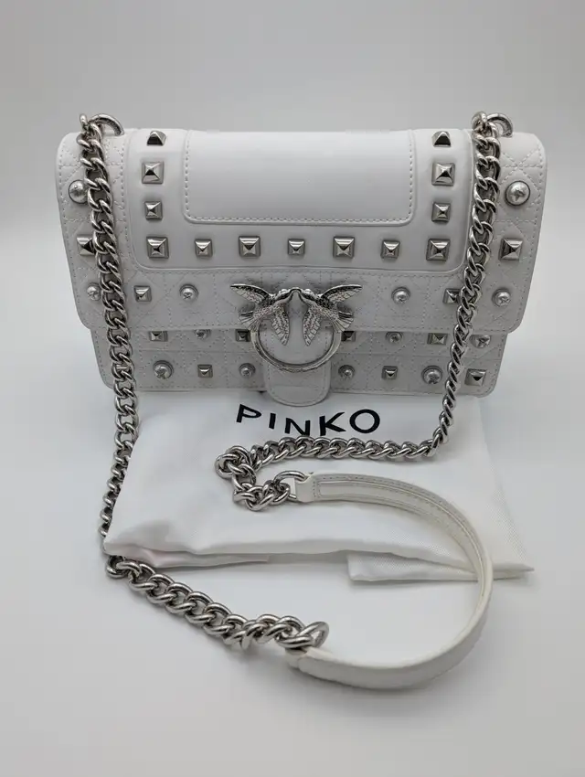 (B1815) Pinko White Crossbody Bag